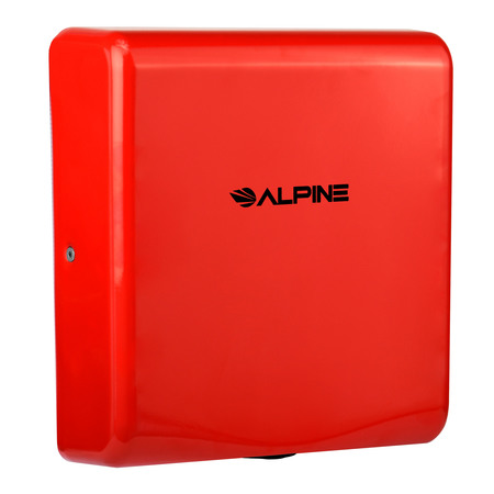 ALPINE INDUSTRIES Willow Commercial Red High Speed Automatic Electric Hand Dryer 405-10-RED